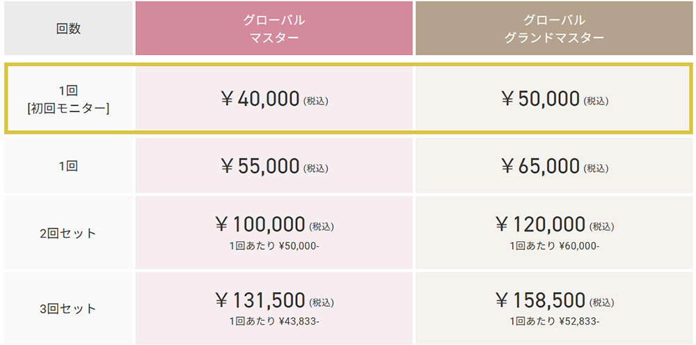 リップメディカルブロー初めて価格表